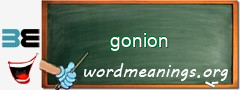 WordMeaning blackboard for gonion